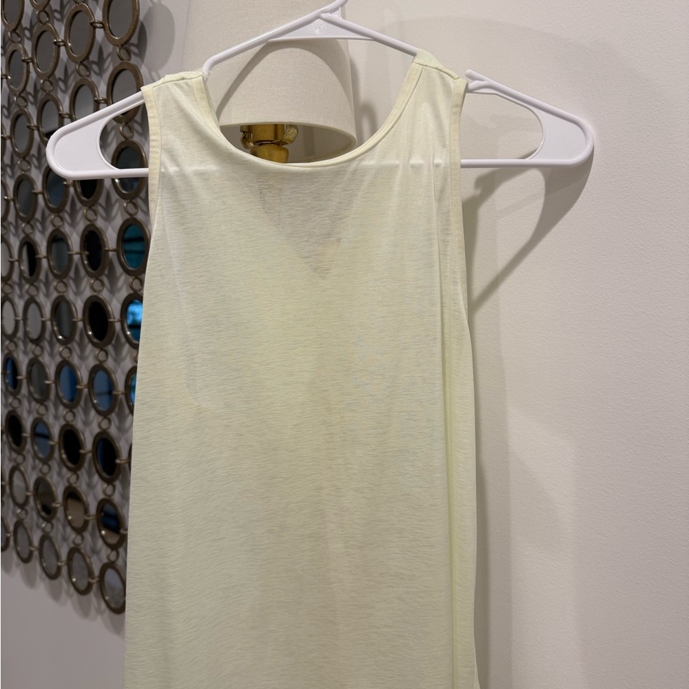 Lululemon Athletica Soft Yellow Sleeveless Top